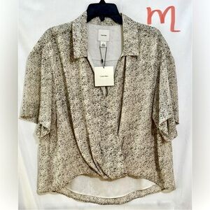 Calvin Klein Cream Blouse Elegant Design